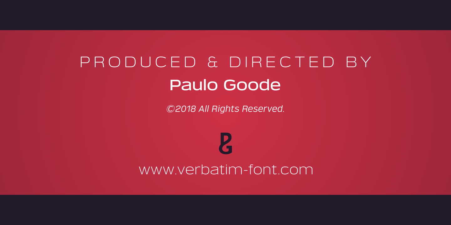 Verbatim Condensed Light Oblique Font preview